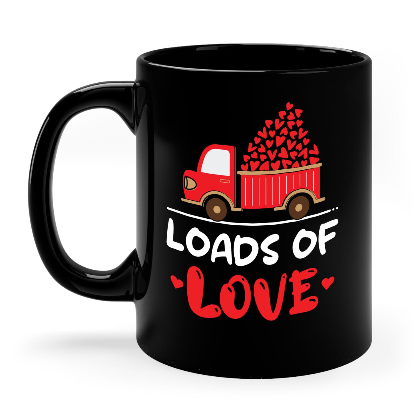 Funny Loads of Love Tractor Cute Valentines Day Truck Coffee Mug