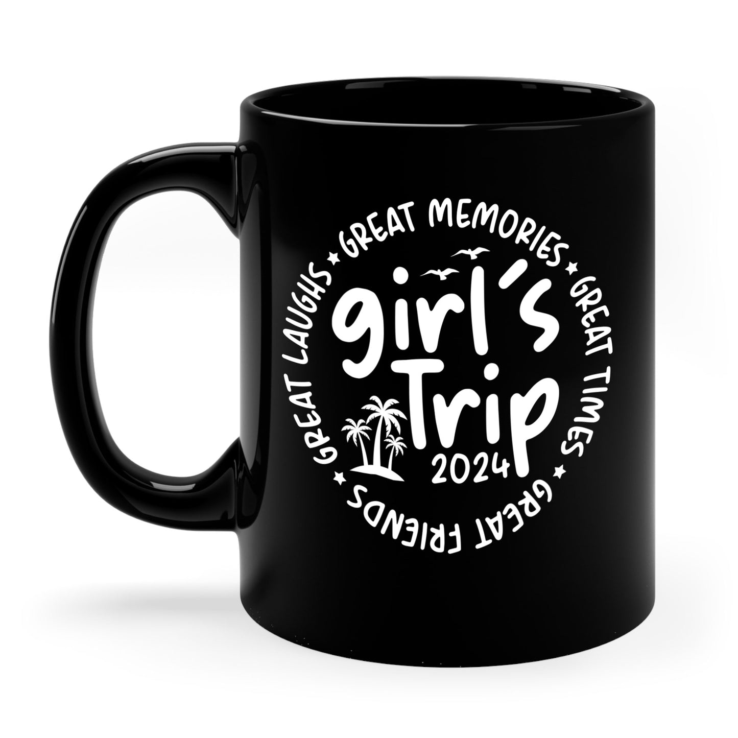 Girl's Trip 2024 Memories Friends Trip Matching Vacation Coffee Mug For Men Women