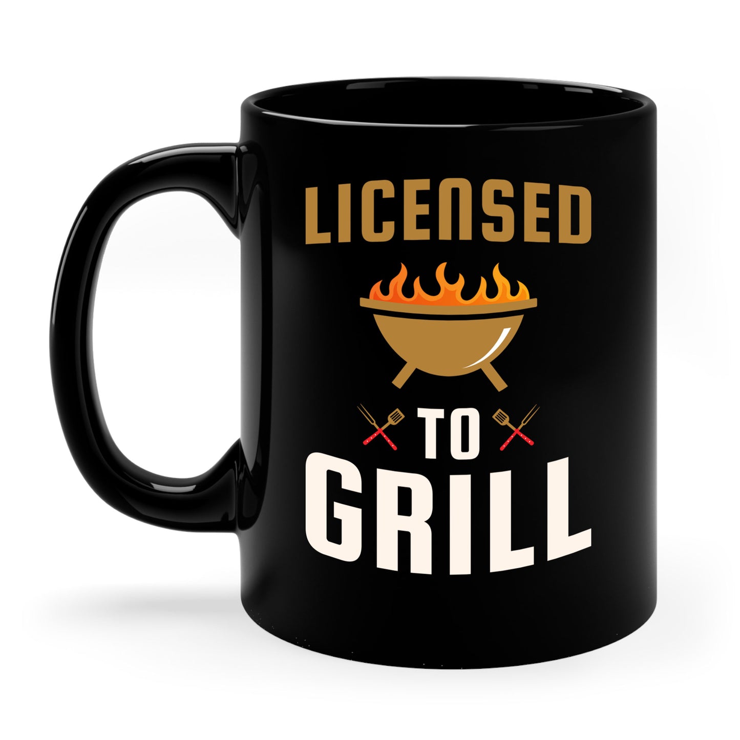 Licensed To Grill Funny BBQ Grilling Fathers Day Dad Gift Coffee Mug For Men Women