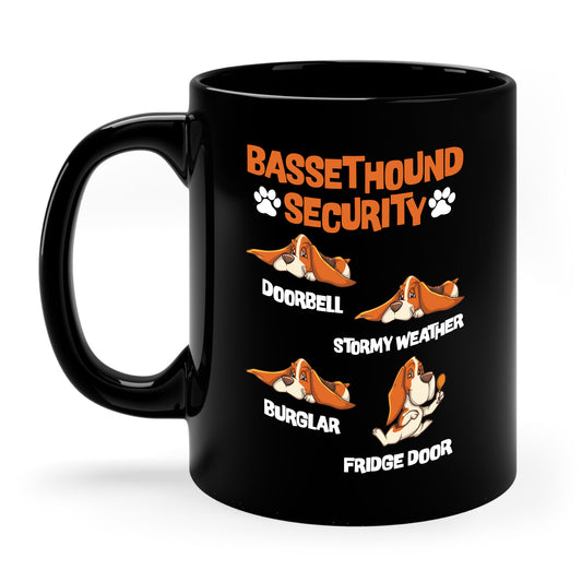 Basset Hound Security Cute Animal Funny Dog Pet Lover Puppy Coffee Mug For Men Women