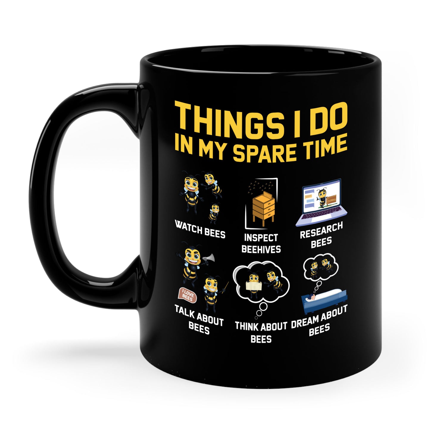 Funny Beekeeper Mug  Funny Beekeeping Gifts For Beekeeper Things I Do In My Spare Time Coffee Mug