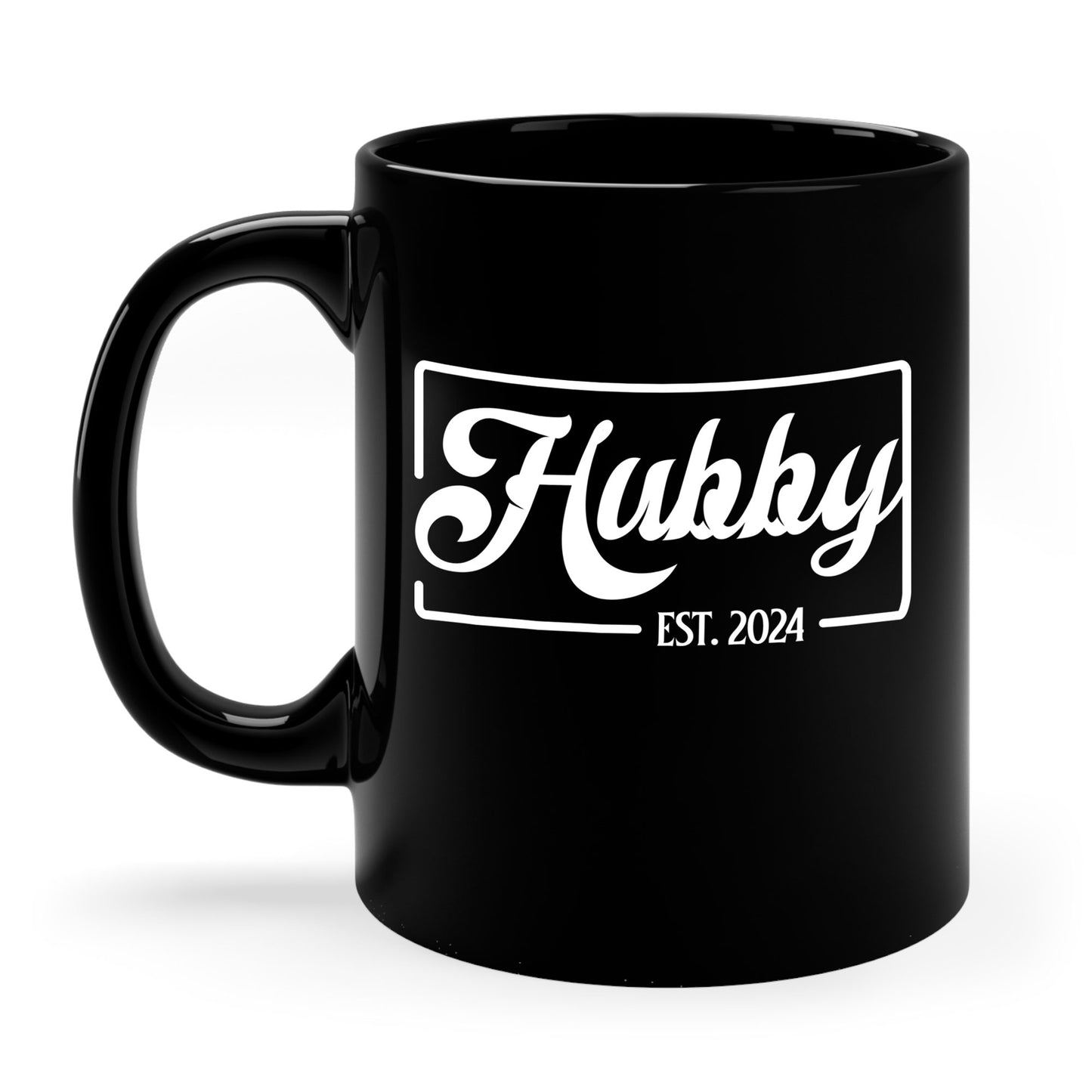 Hubby Est 2024 Just Married Honeymoon Wedding Couples Coffee Mug For Men