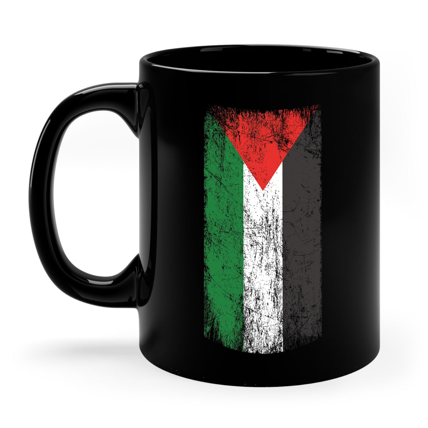 Distressed  Palestine Flag I love Palestine Gaza Vintage Coffee Mug For Men