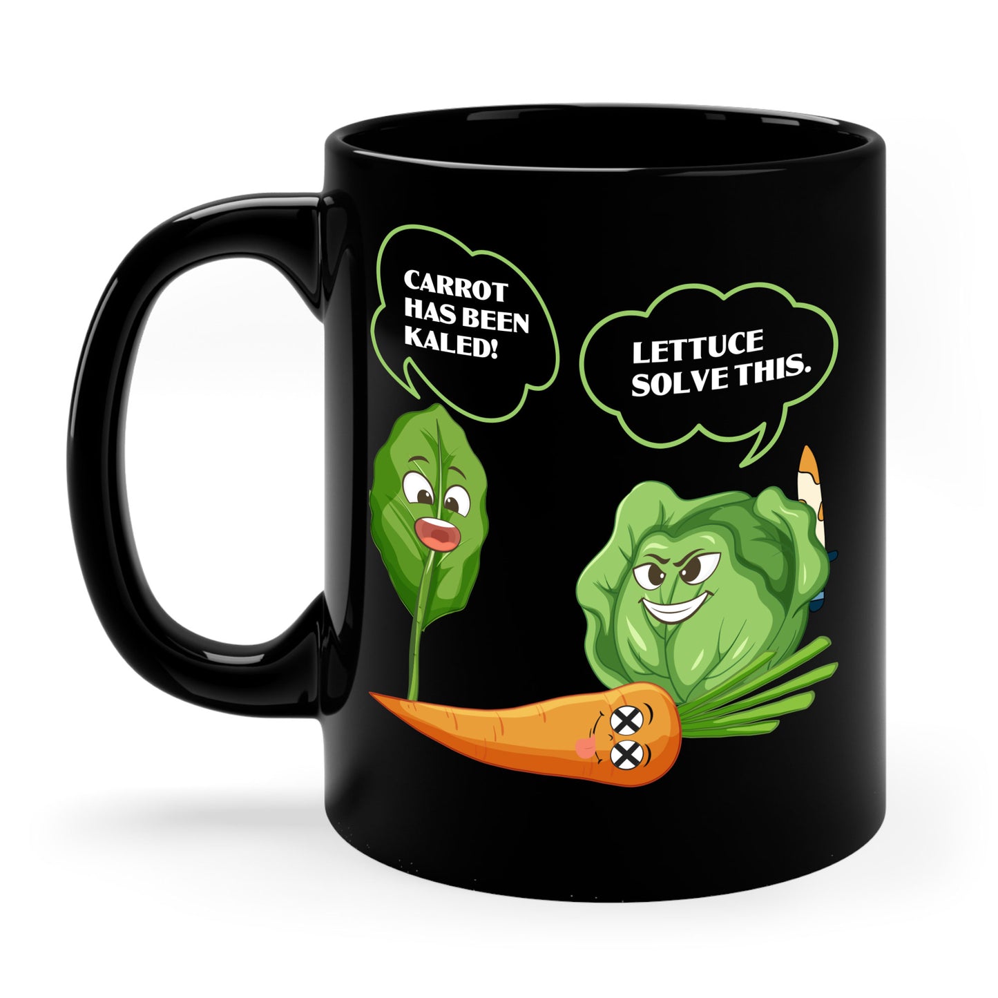 Letttuce Leaf Vegetable Funny Joke Vegetarian Vegan Coffee Mug For Men Women