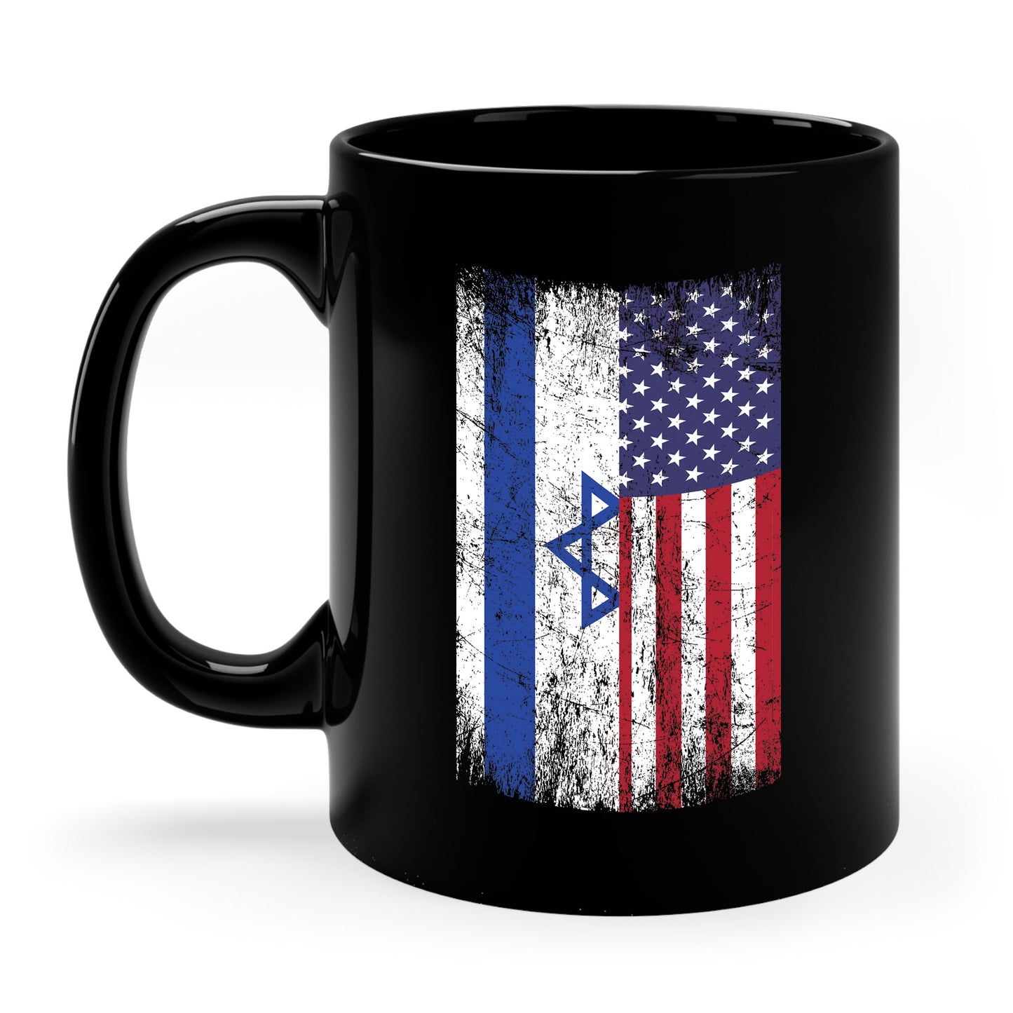 Israeli American USA Flag Coffee Mug Pride Israel USA Mug For Men Women