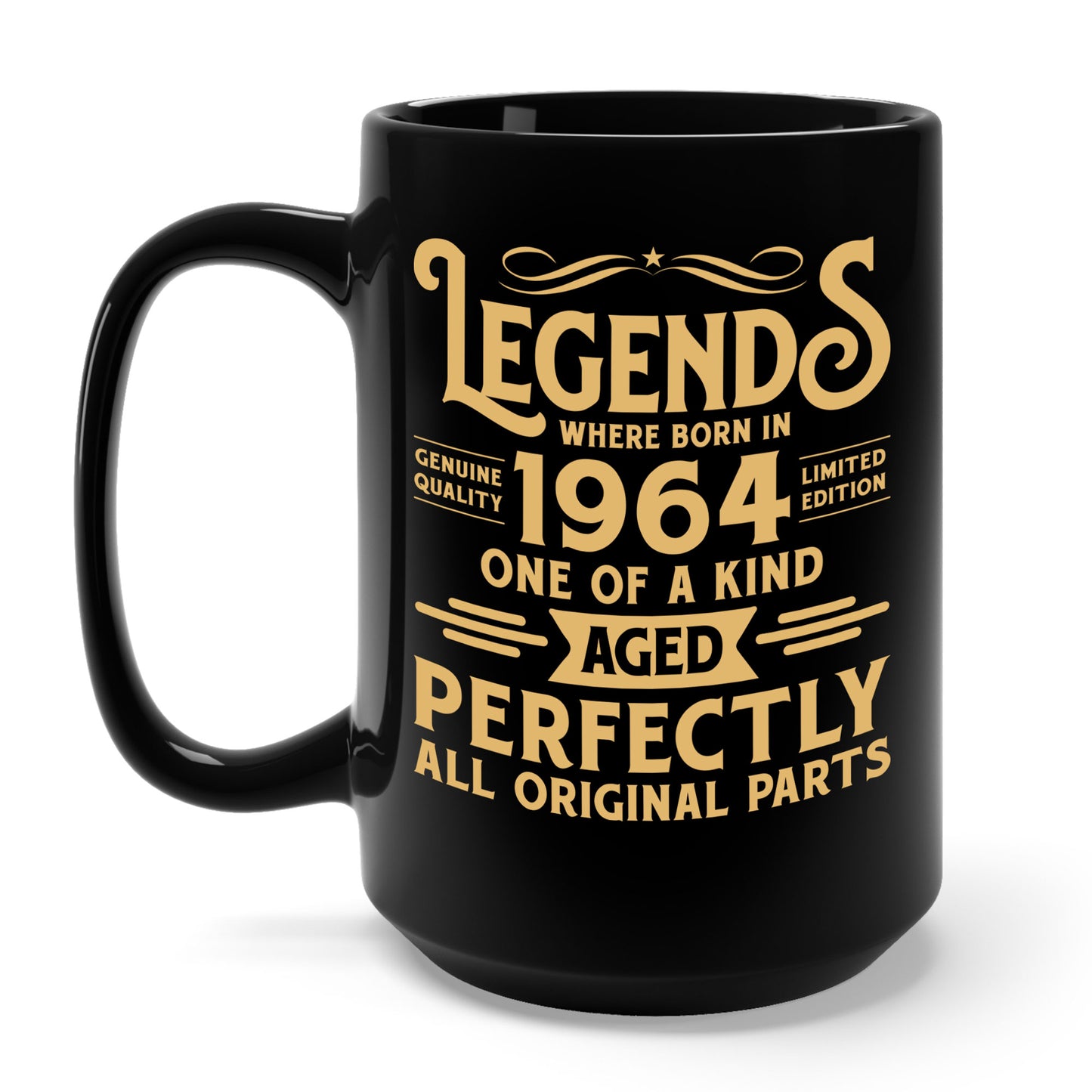 60th Birthday Tee 60 Years Old Vintage Legends Funny Born In 1964 Coffee Mug For Men Women