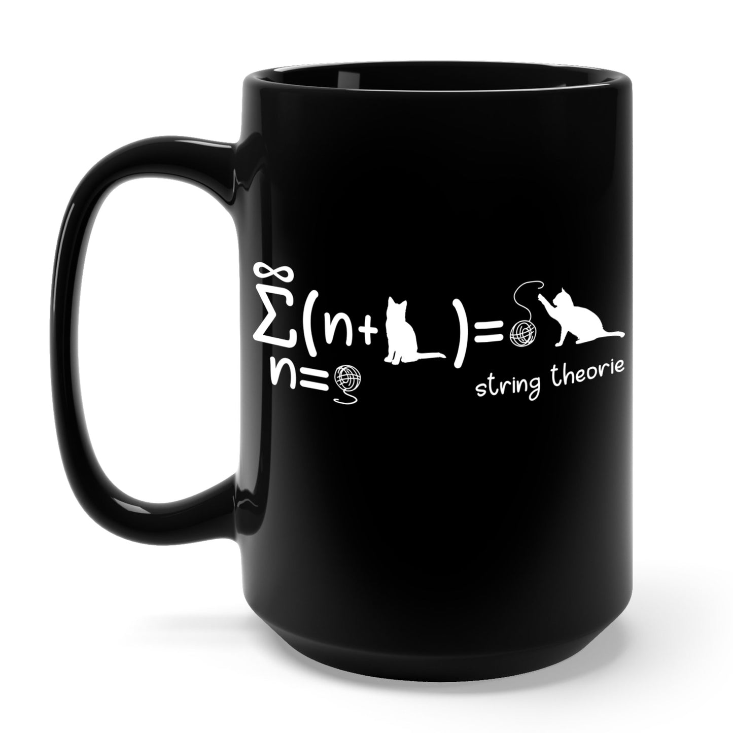 Funny String Theory Science Nerd Physics Schrodinger's Cat Coffee Mug For Men Women