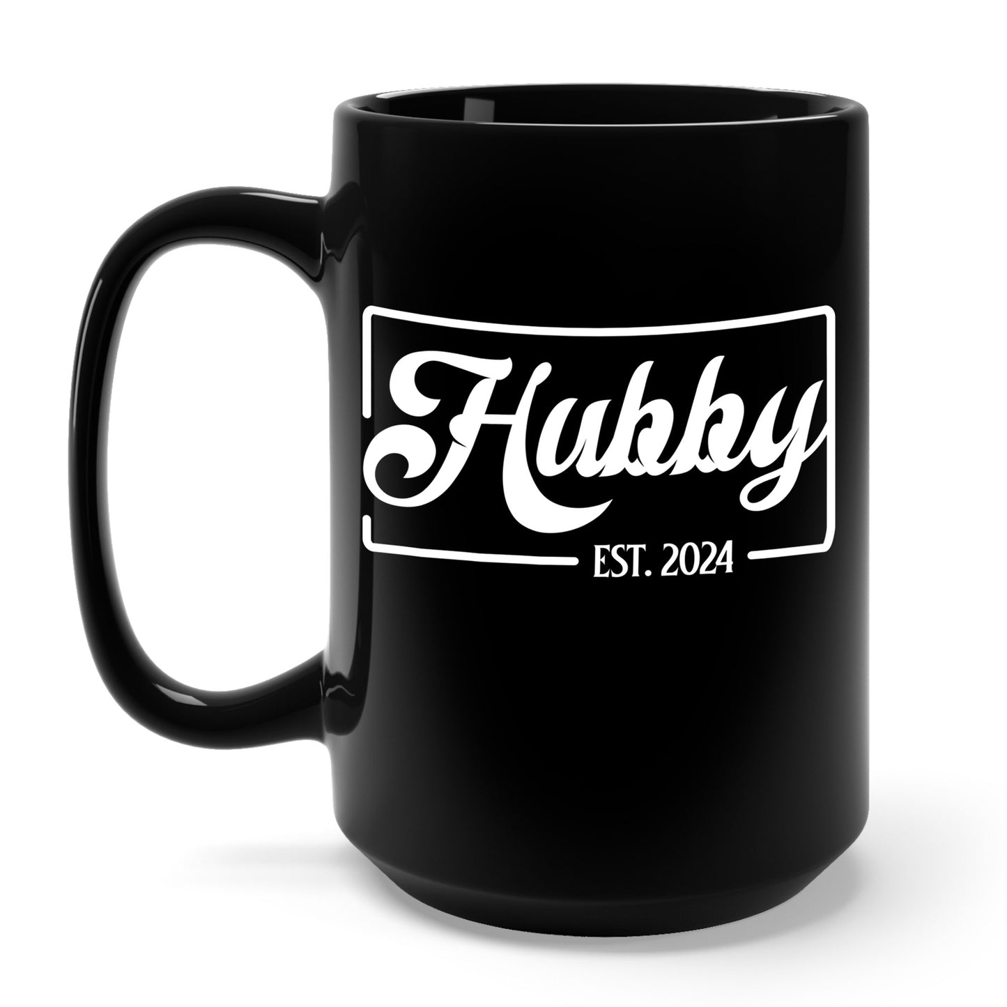 Hubby Est 2024 Just Married Honeymoon Wedding Couples Coffee Mug For Men