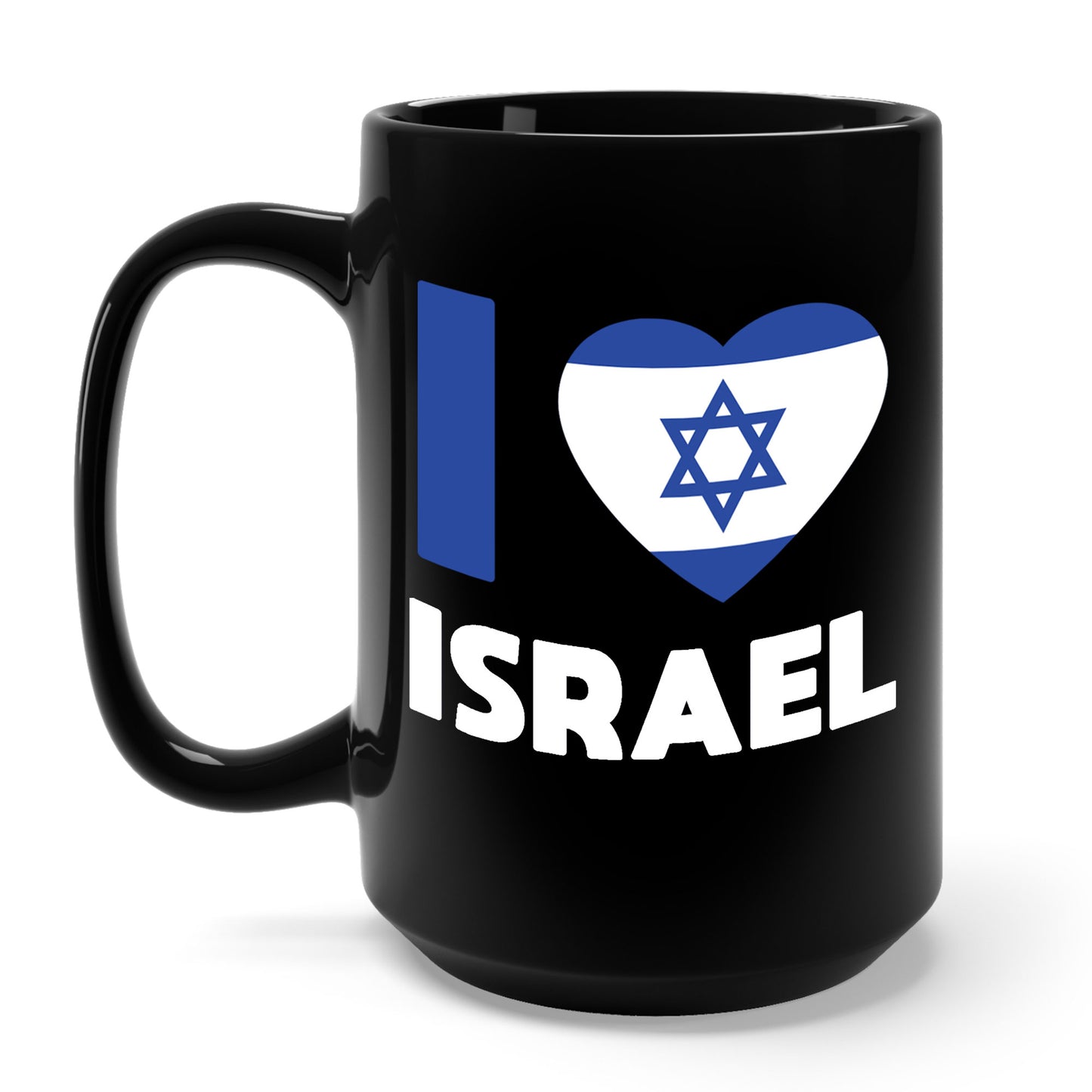 I Love Israel Flag Heart Jews Jewish Coffee Mug For Men Women