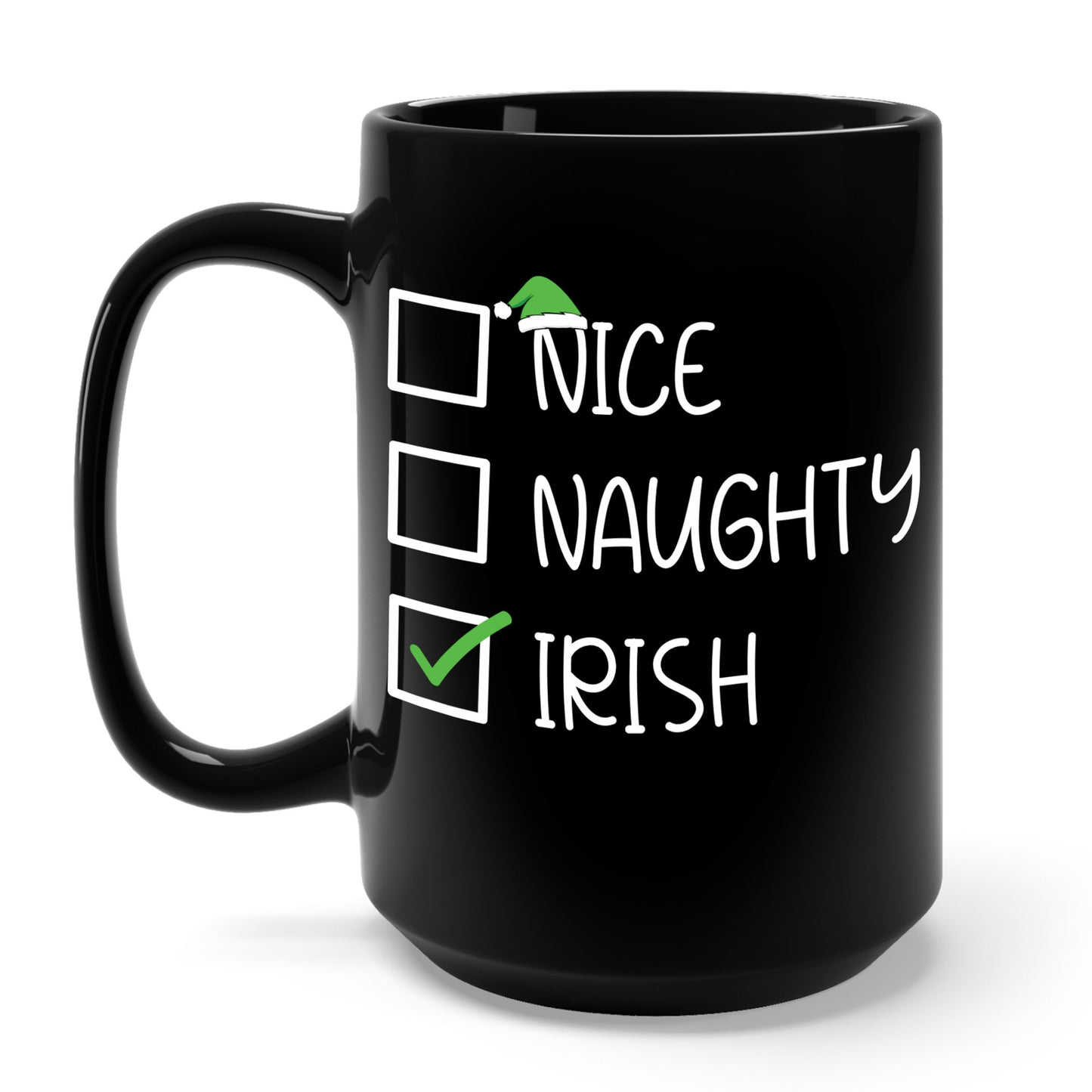 Nice Naughty Irish Christmas Ireland Heritage Roots St Patricks Day Coffee Mug For Men Women