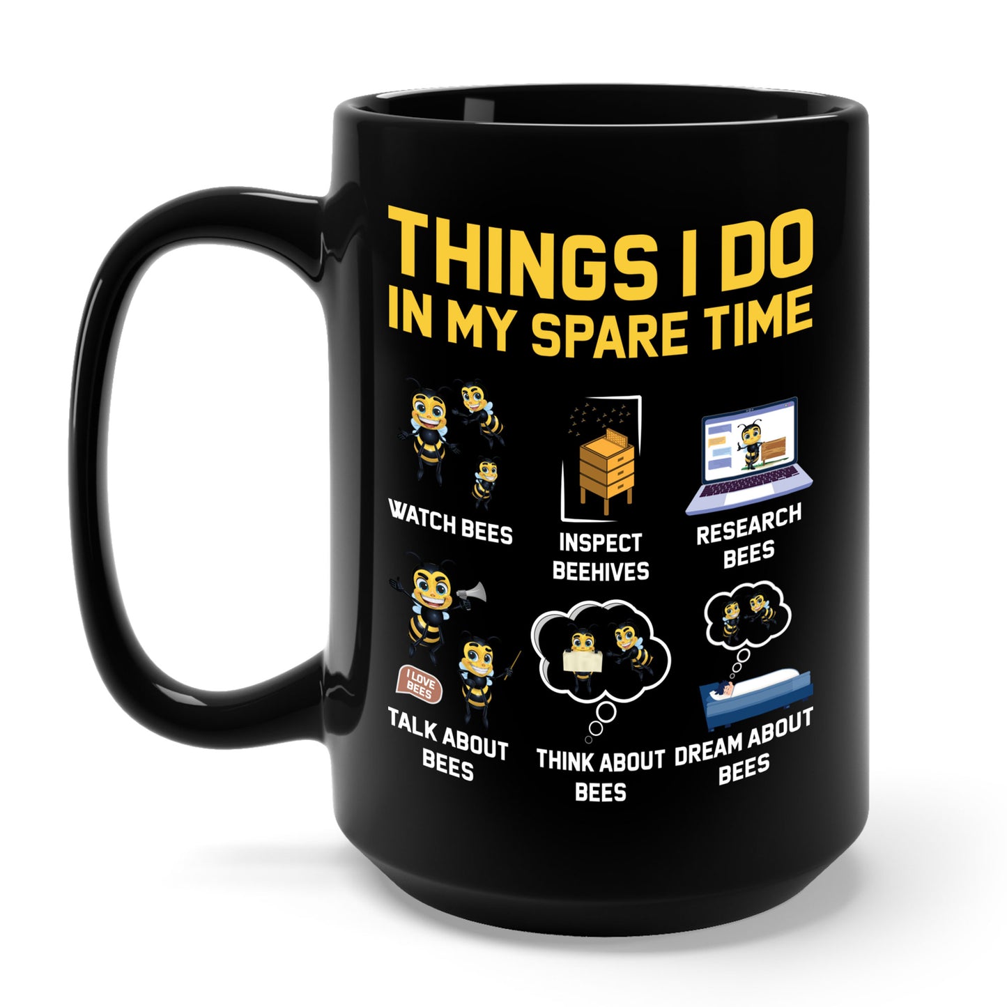 Funny Beekeeper Mug  Funny Beekeeping Gifts For Beekeeper Things I Do In My Spare Time Coffee Mug