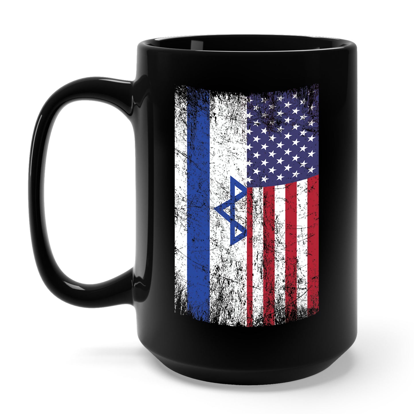 Israeli American USA Flag Coffee Mug Pride Israel USA Mug For Men Women