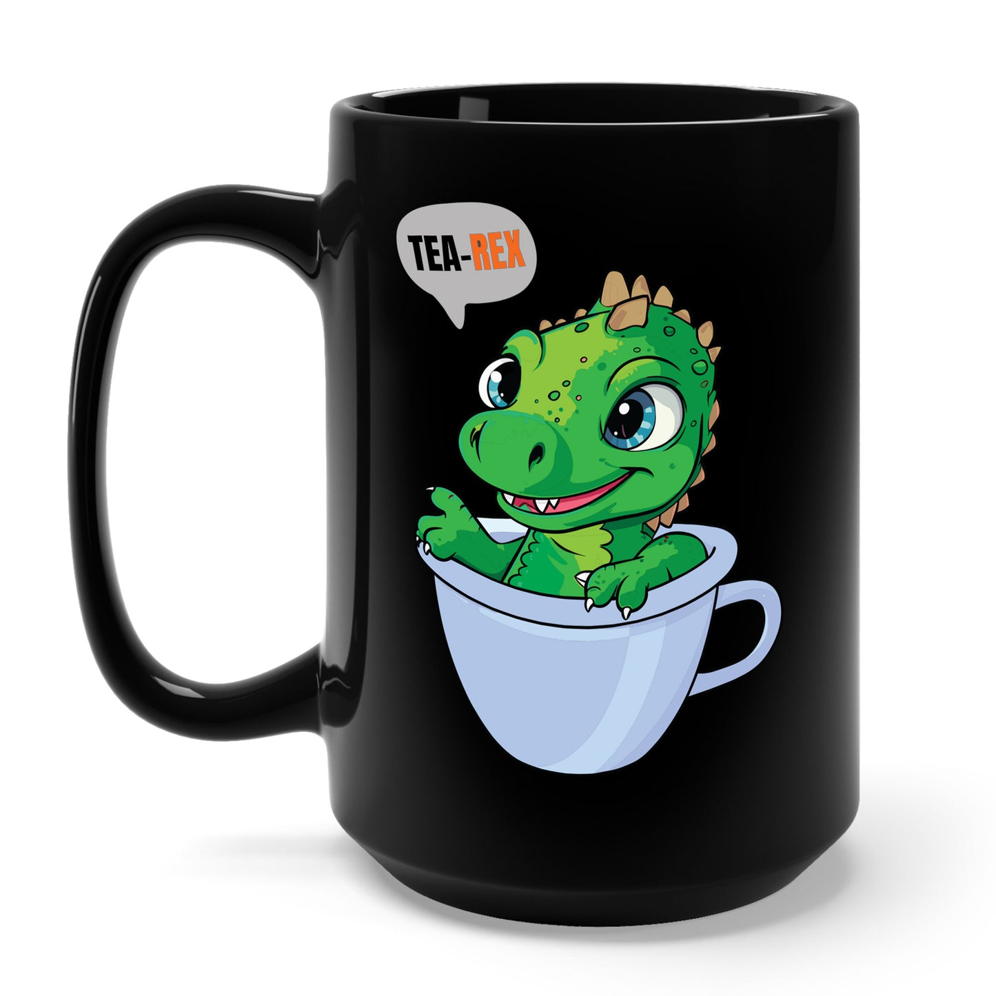 Tea-Rex In A Cup Cute T-Rex Dinosaur Kawaii Coffee Tea Funny Dino Pun Coffee Mug For Men Women