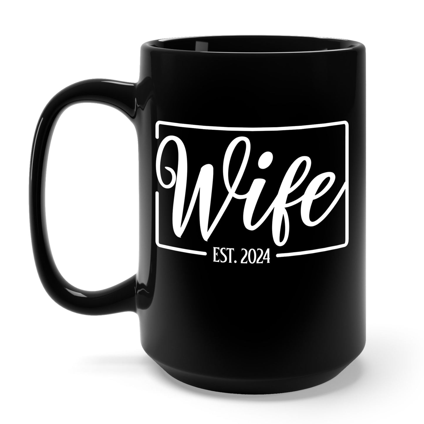 Wife Est 2024 Just Married Honeymoon Wedding Couples Coffee Mug For Women