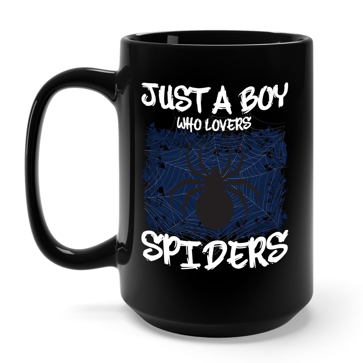 Just A Boy Who Loves Spiders Retro Spider Lover Coffee Mug For Men Kids