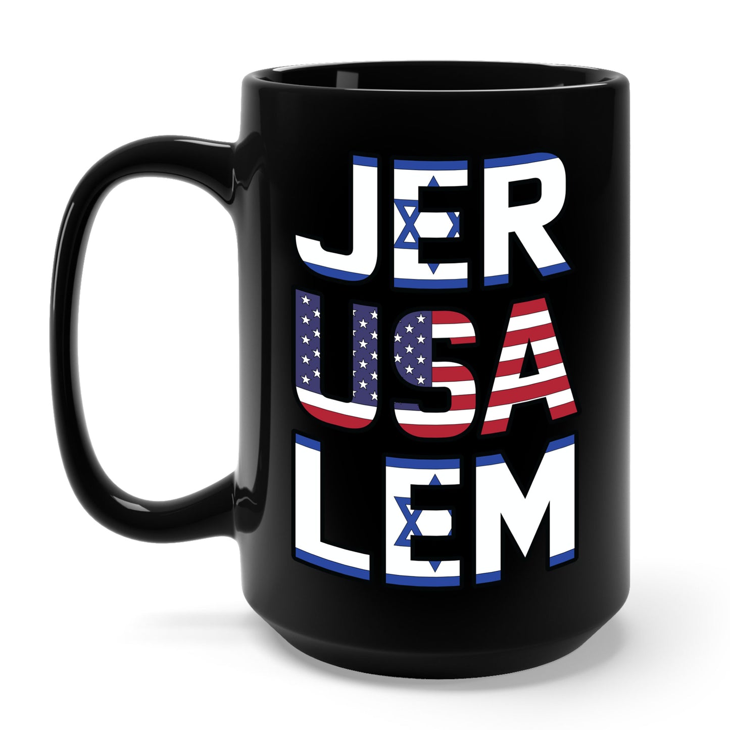 Jerusalem City Usa Israel Flag Jewish Support Jerusalem Coffee Mug For Men Women