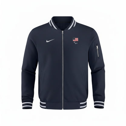 Men's Navy U.S. Paralympics Full-Zip Bomber Jacket