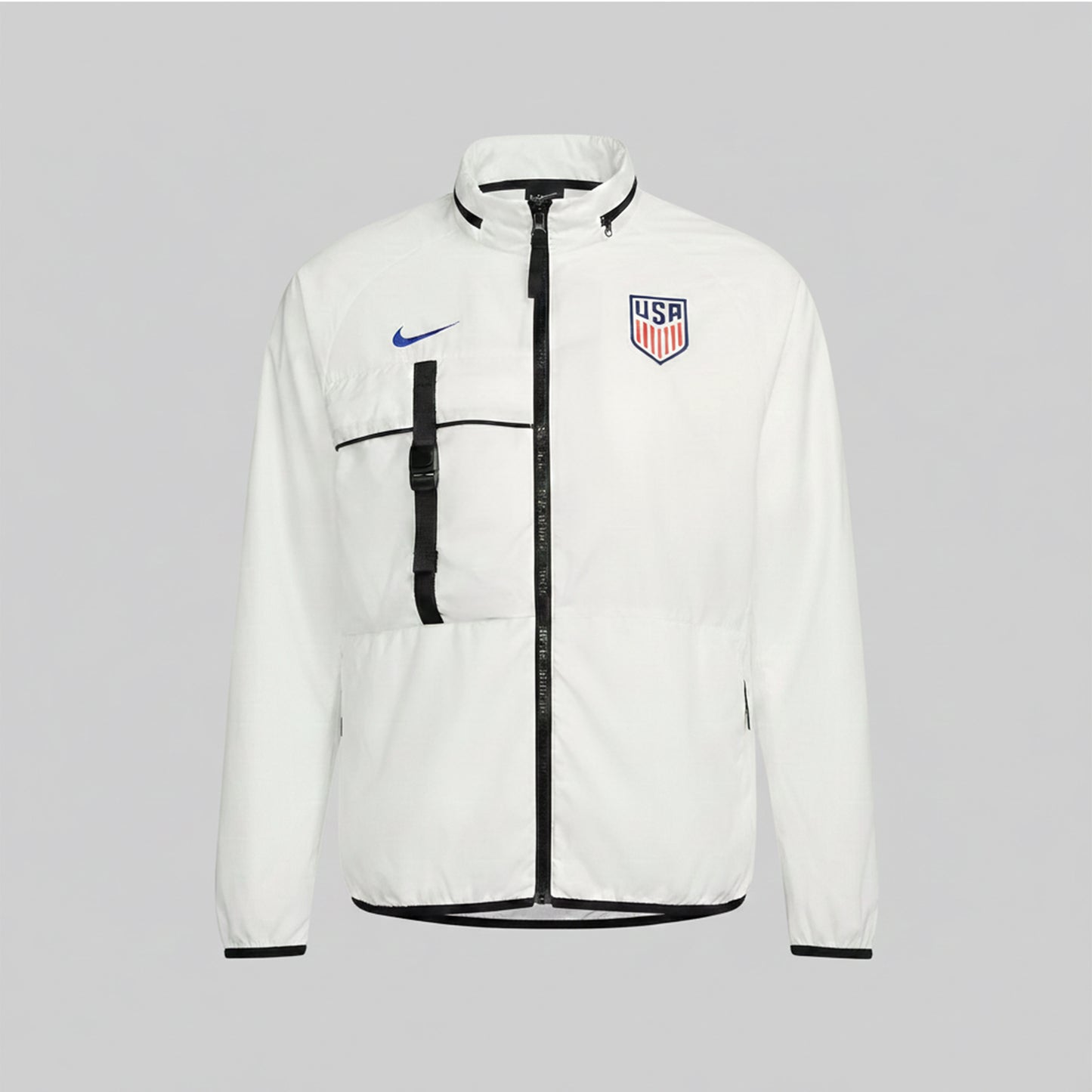 Mens White USMNT 2026 Halo Anthem Full-Zip Jacket