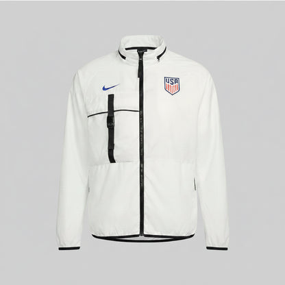 Mens White USMNT 2026 Halo Anthem Full-Zip Jacket