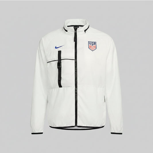 Mens White USMNT 2026 Halo Anthem Full-Zip Jacket