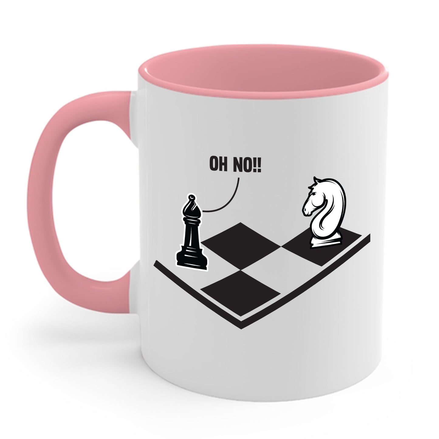 Funny Oh No Knight To Pawn Chess Player Gift Idea Board Game Coffee Mug For Men Women