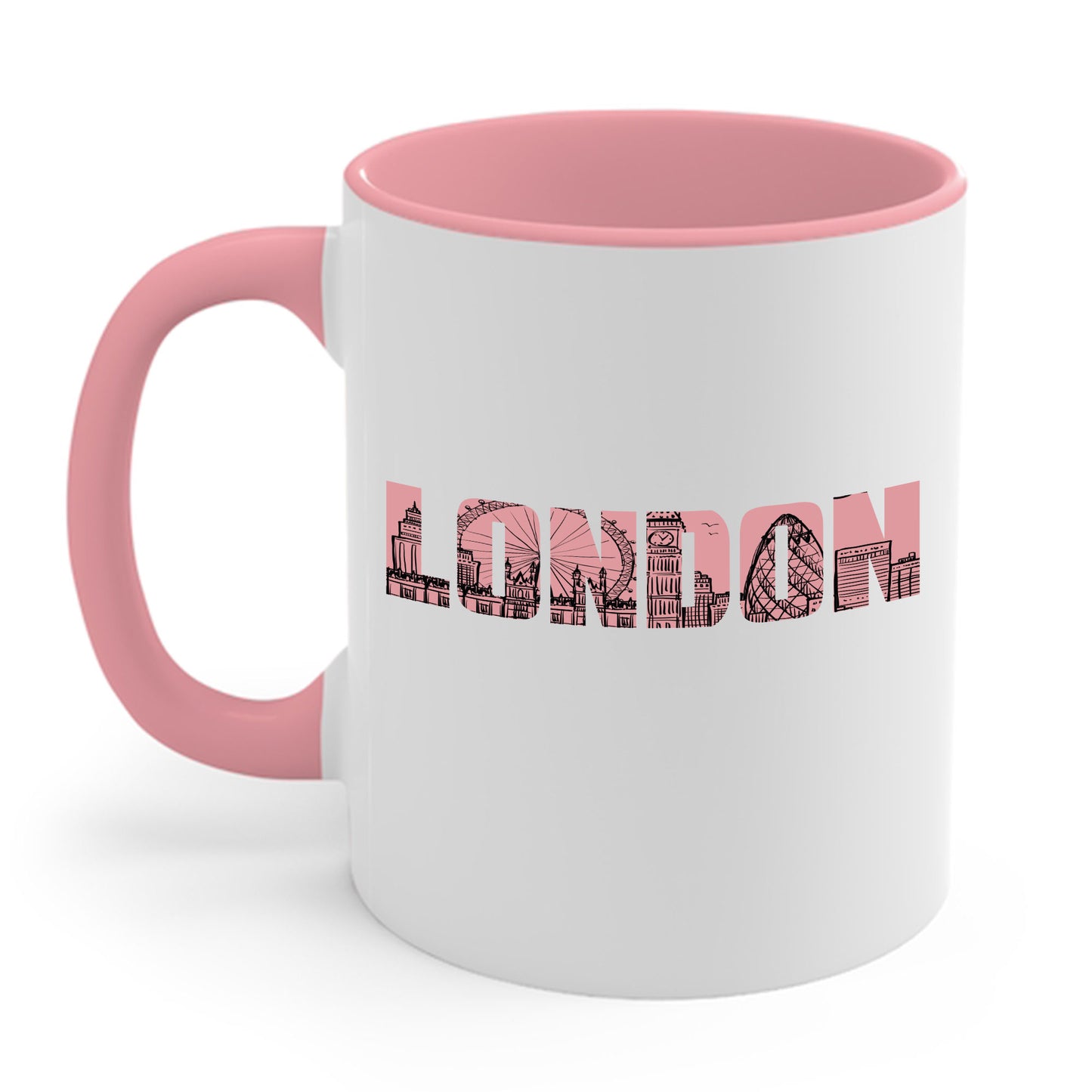 London England Souvenir Flag Phonebooth Double-Decker Bus Coffee Mug For Men Women