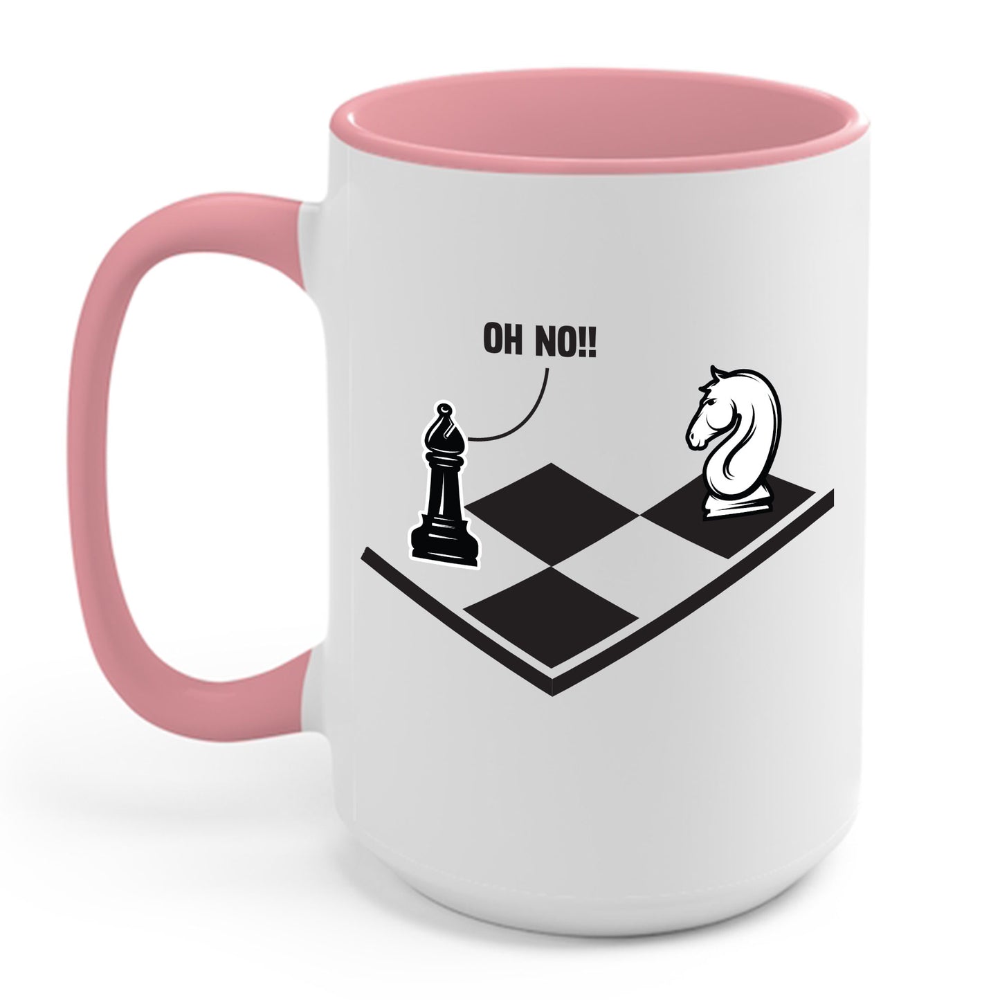 Funny Oh No Knight To Pawn Chess Player Gift Idea Board Game Coffee Mug For Men Women