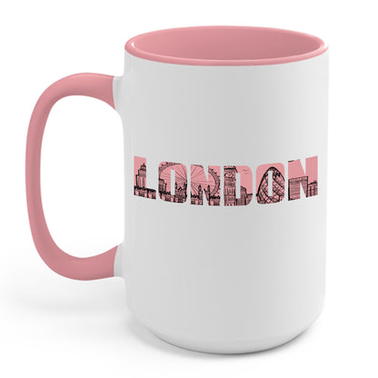 London England Souvenir Flag Phonebooth Double-Decker Bus Coffee Mug For Men Women