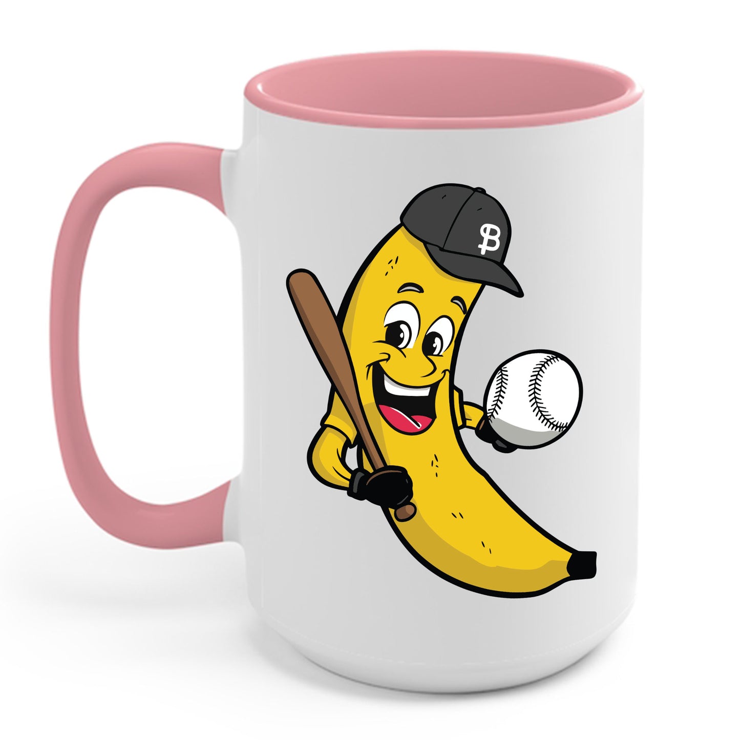 Funny Banana Playing Baseball Fruit Lover Baseball Player Coffee Mug For Men Women