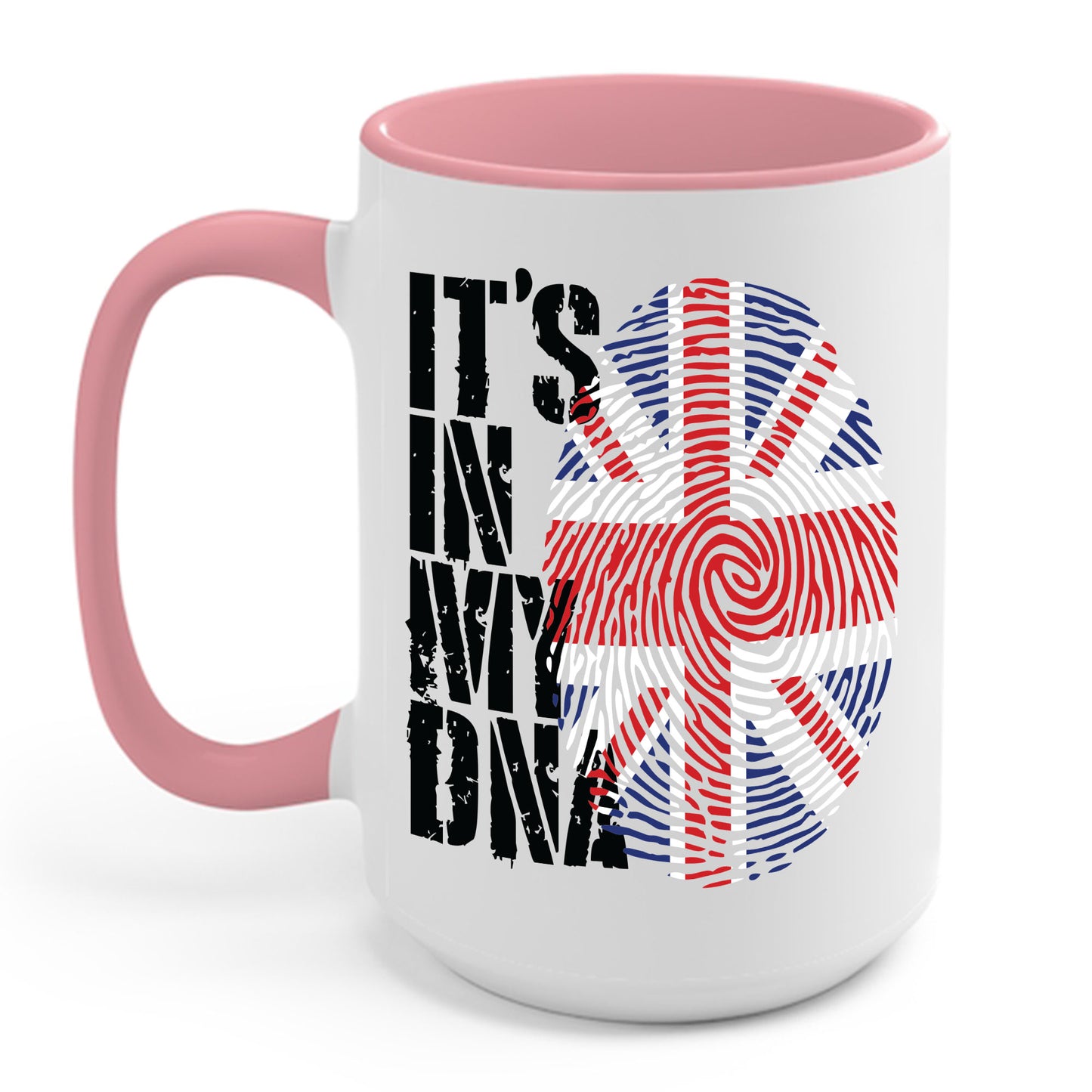 Funny Its In My DNA British Flag England UK Britain Union Jack Coffee Mug For Men Women