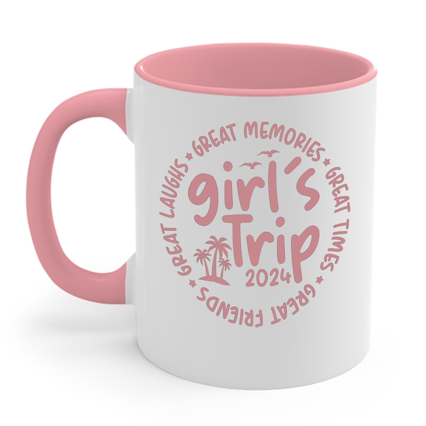 Girl's Trip 2024 Memories Friends Trip Matching Vacation Coffee Mug For Men Women