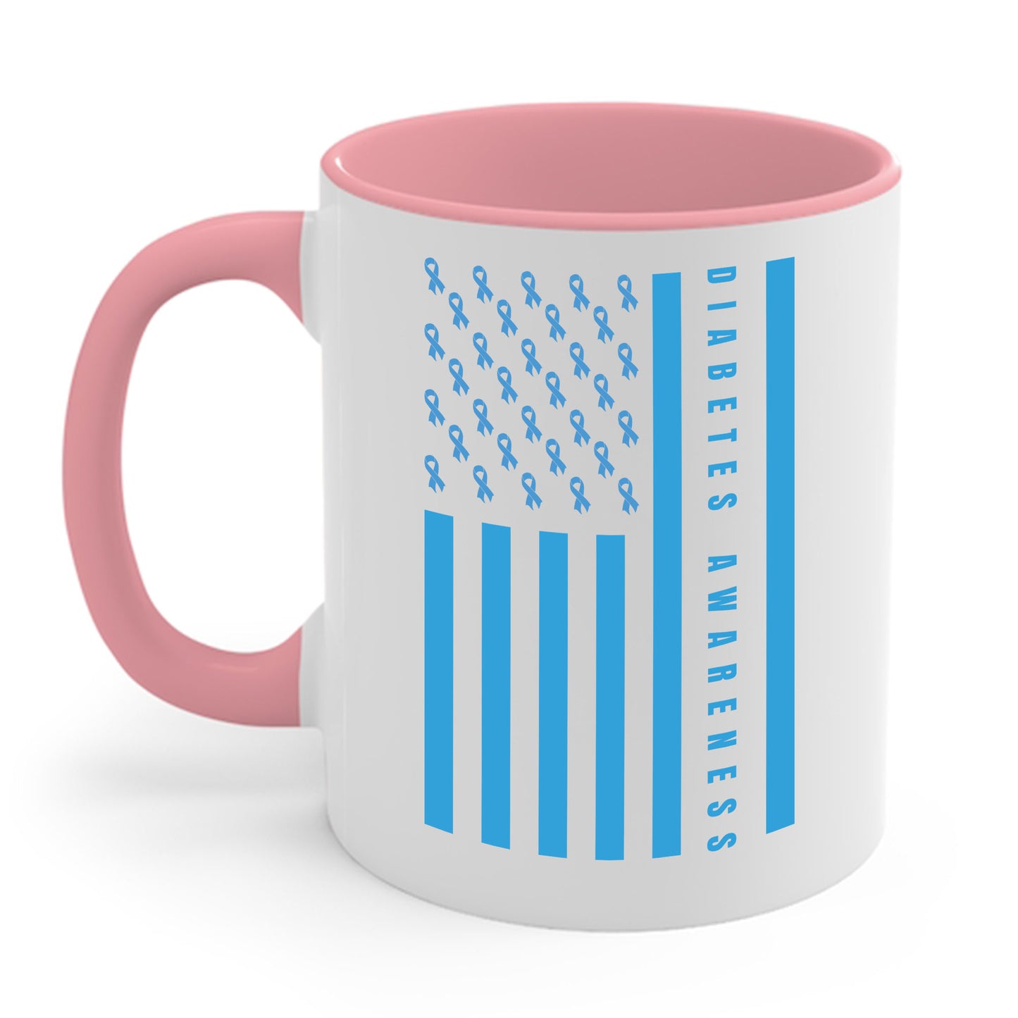 Diabetes Support Type 1 Diabetes Awareness American Flag Coffee Mug For Men Women