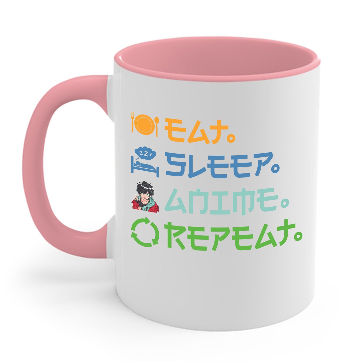 Eat Sleep Anime Repeat Funny Anime Lovers Coffee Mug For Men Women