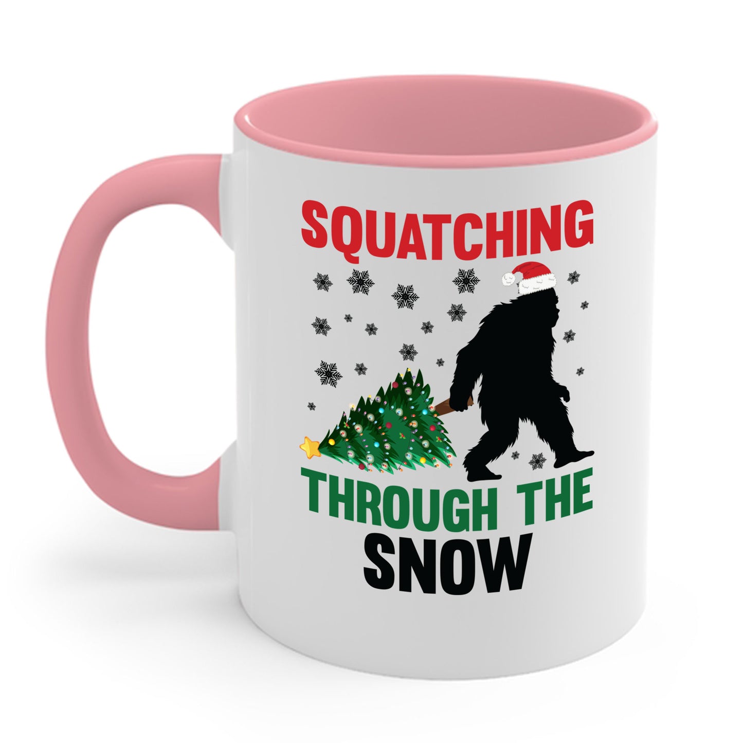 Squatching Through The Snow Funny Bigfoot Christmas Sasquatch Coffee Mug