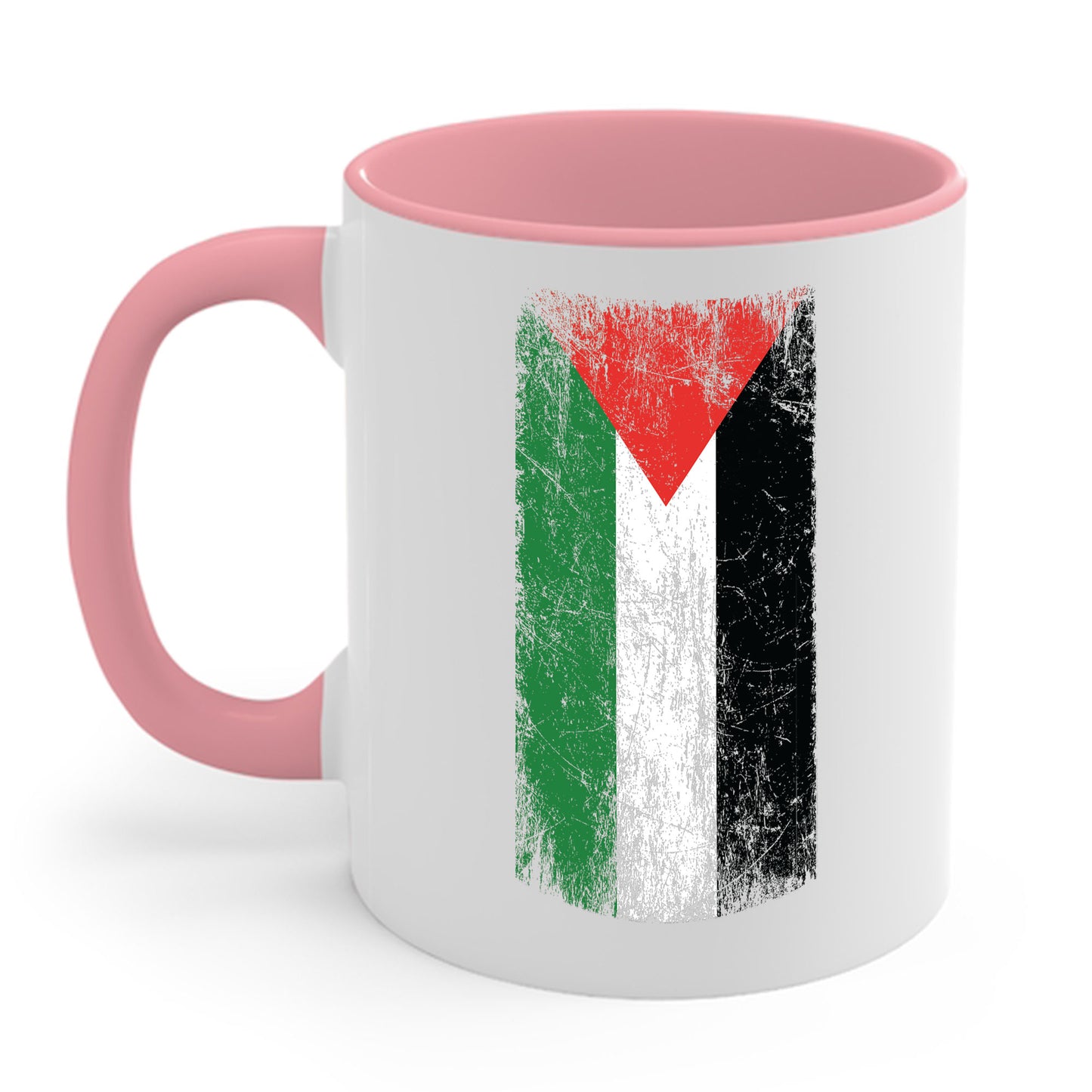 Distressed  Palestine Flag I love Palestine Gaza Vintage Coffee Mug For Men