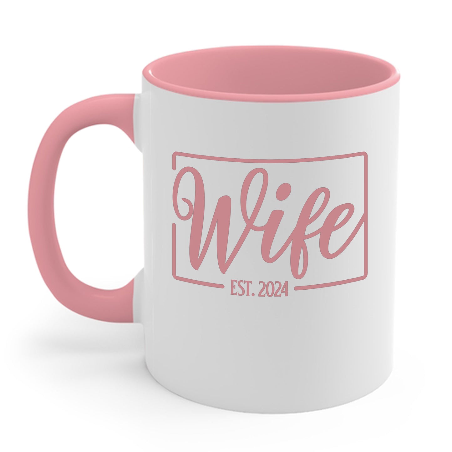 Wife Est 2024 Just Married Honeymoon Wedding Couples Coffee Mug For Women