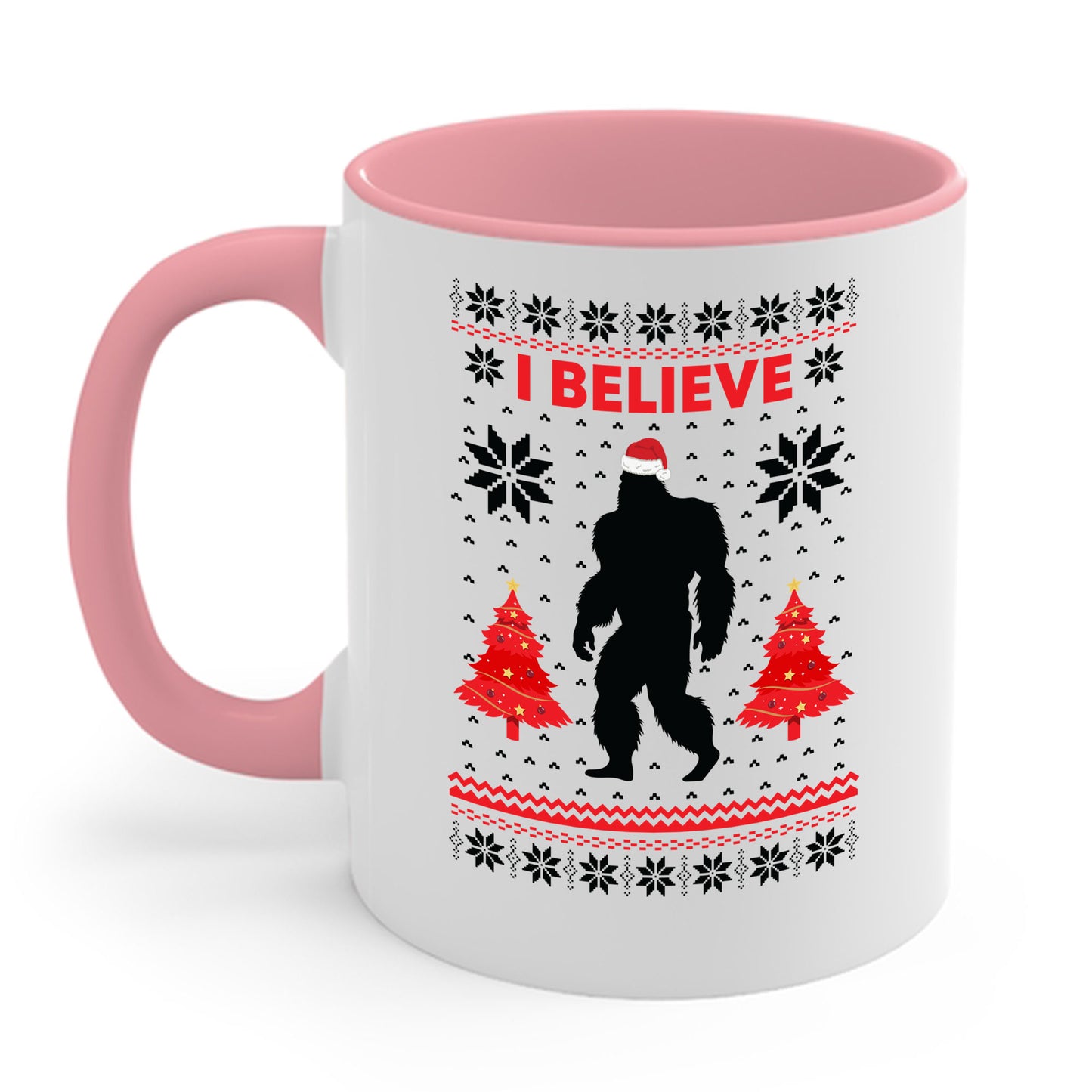 I Believe Sasquatch Big Foot Ugly Funny X-mas Holiday Christmas Jumper Coffee Mug