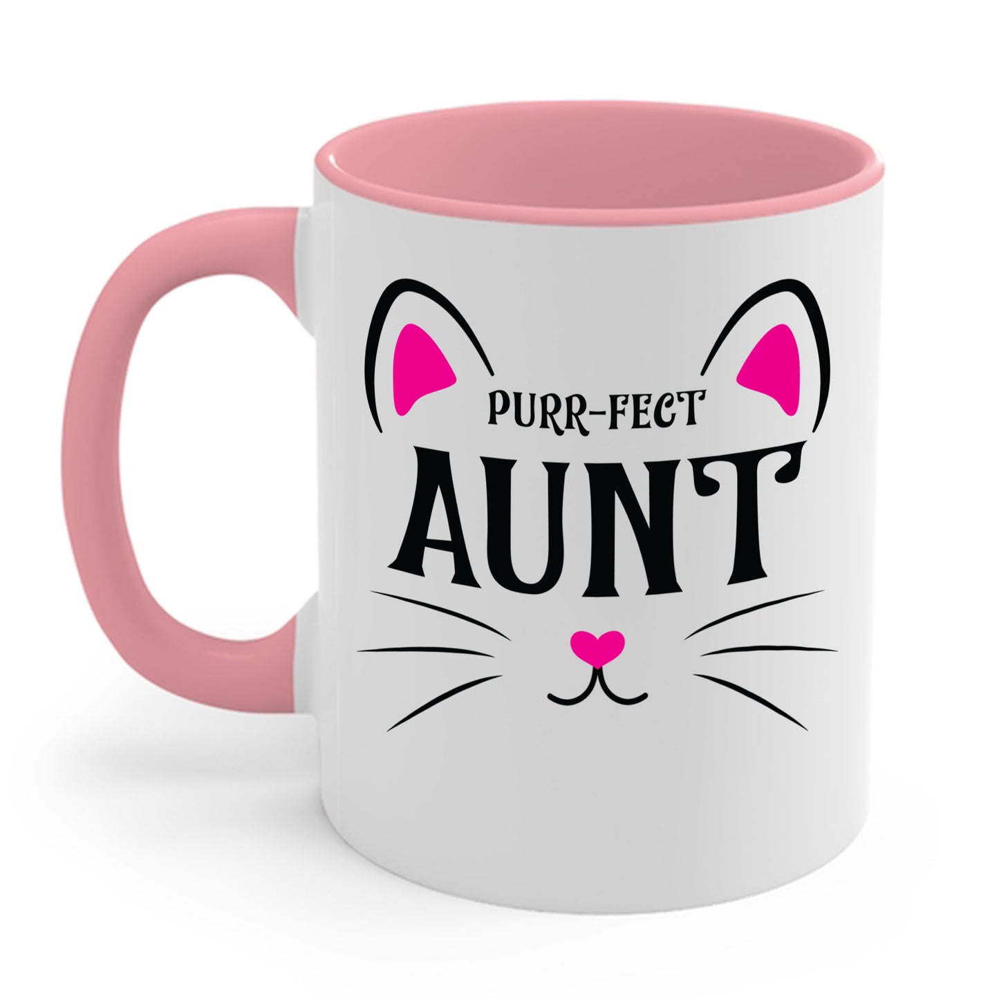 PURR-FECT Aunt Funny Cat Lover Cute Funny Kitten Coffee Mug Gift For Men Women