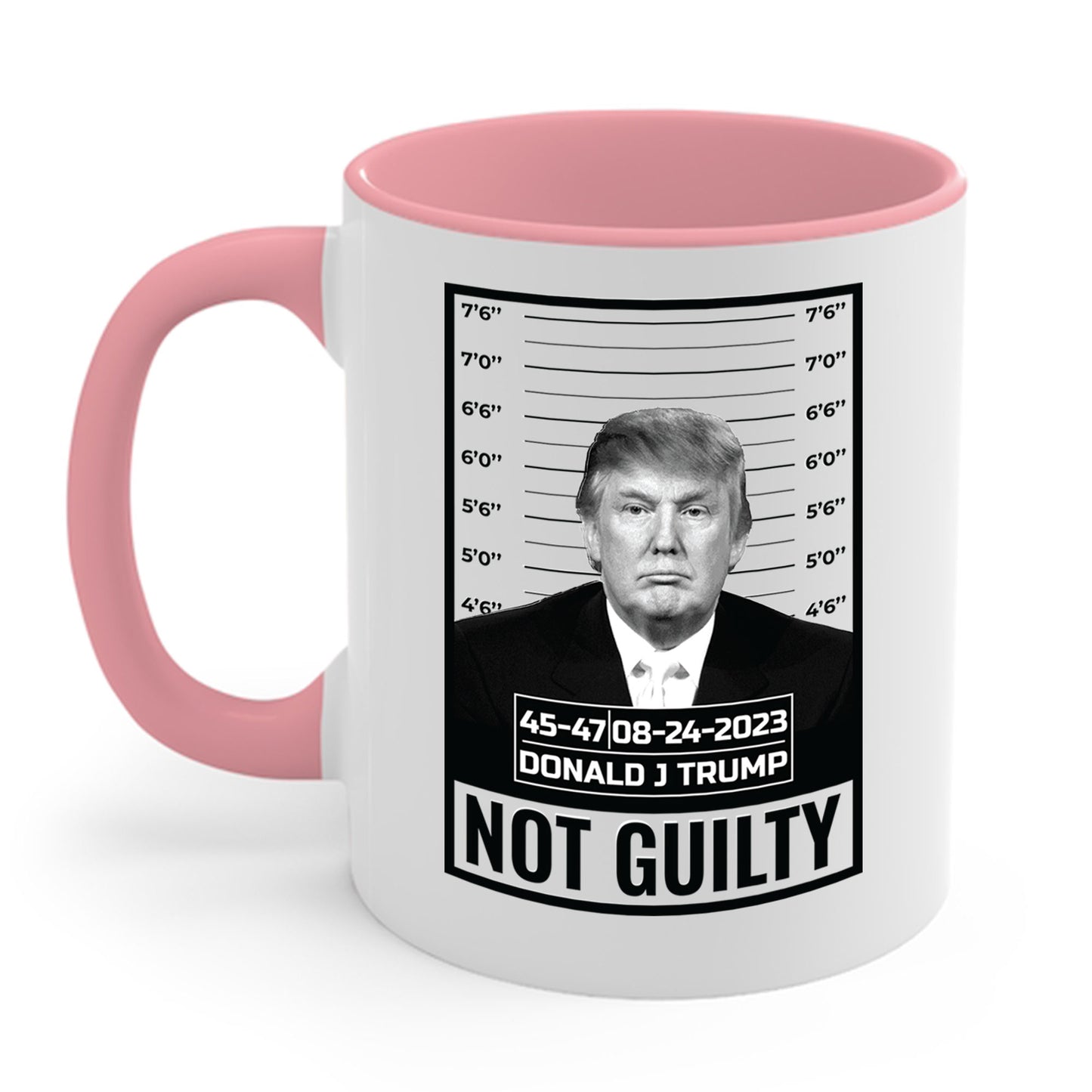 Donald Trump Police Mugshot Not Guilty President Legend 45 47 Coffee Mug For Men Women