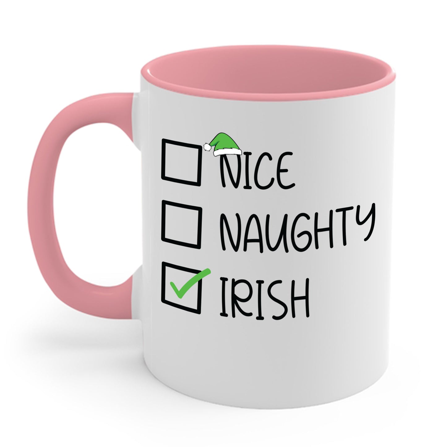 Nice Naughty Irish Christmas Ireland Heritage Roots St Patricks Day Coffee Mug For Men Women