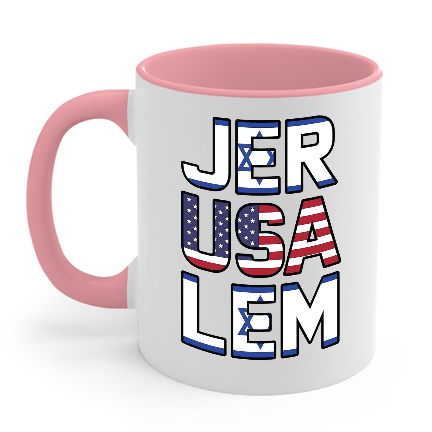 Jerusalem City Usa Israel Flag Jewish Support Jerusalem Coffee Mug For Men Women