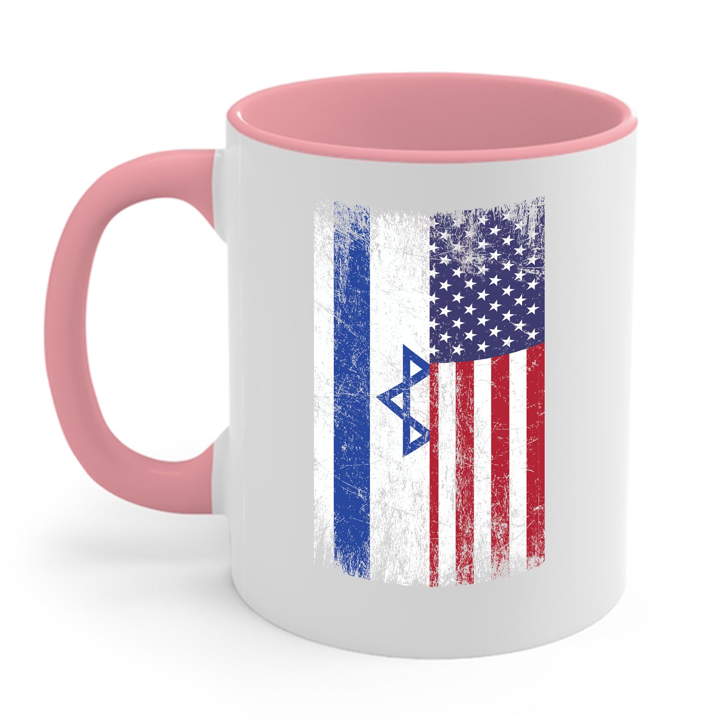 Israeli American USA Flag Coffee Mug Pride Israel USA Mug For Men Women