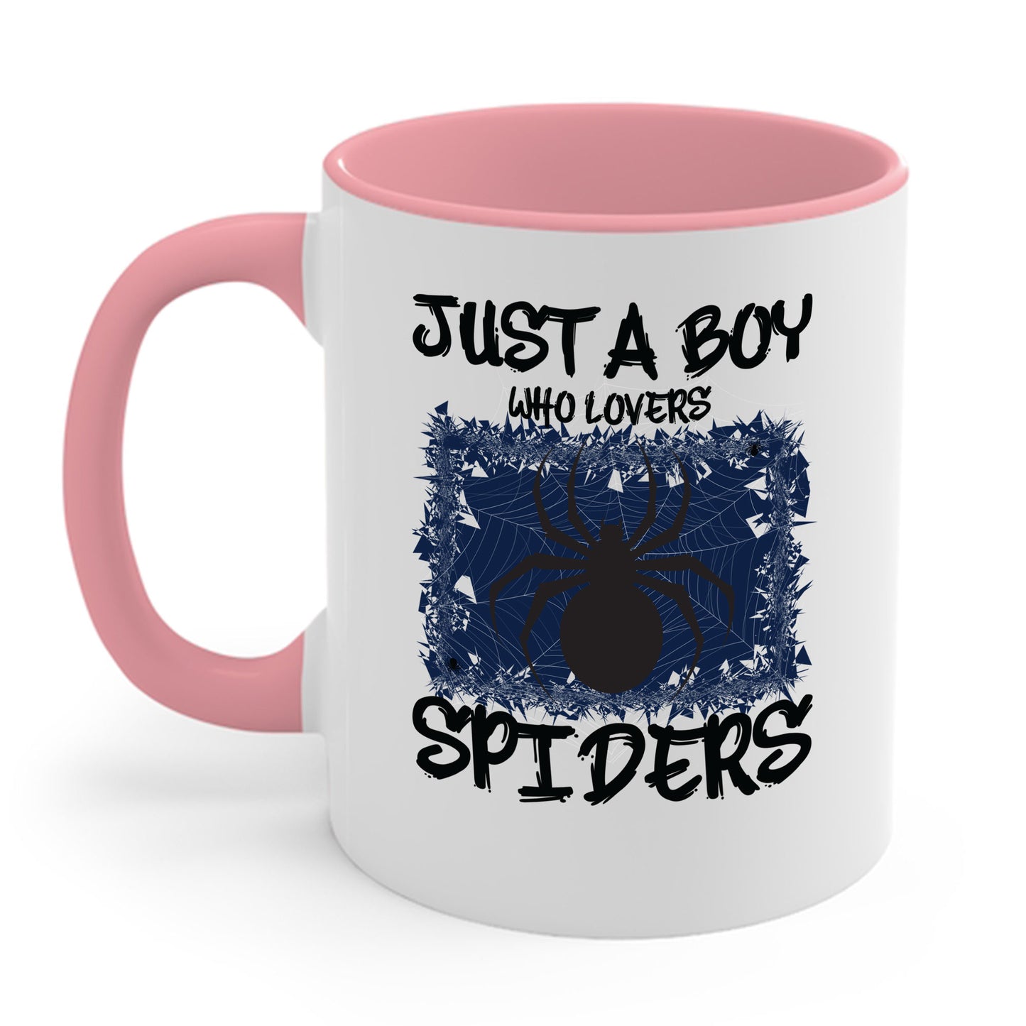 Just A Boy Who Loves Spiders Retro Spider Lover Coffee Mug For Men Kids