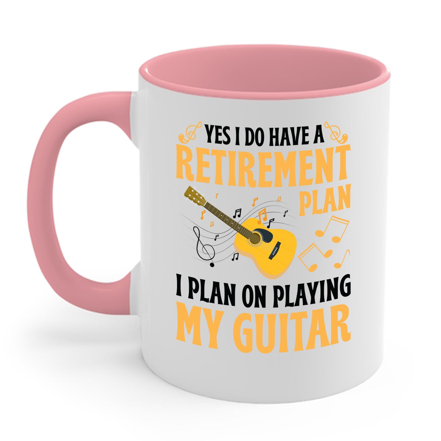 Retirement Plan Mug For Guitar Players Retired Grandpa Dad Coffeer Mug