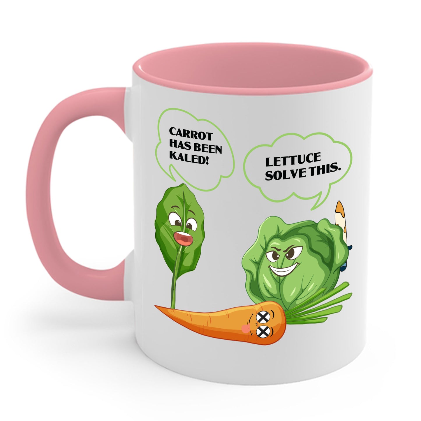 Letttuce Leaf Vegetable Funny Joke Vegetarian Vegan Coffee Mug For Men Women