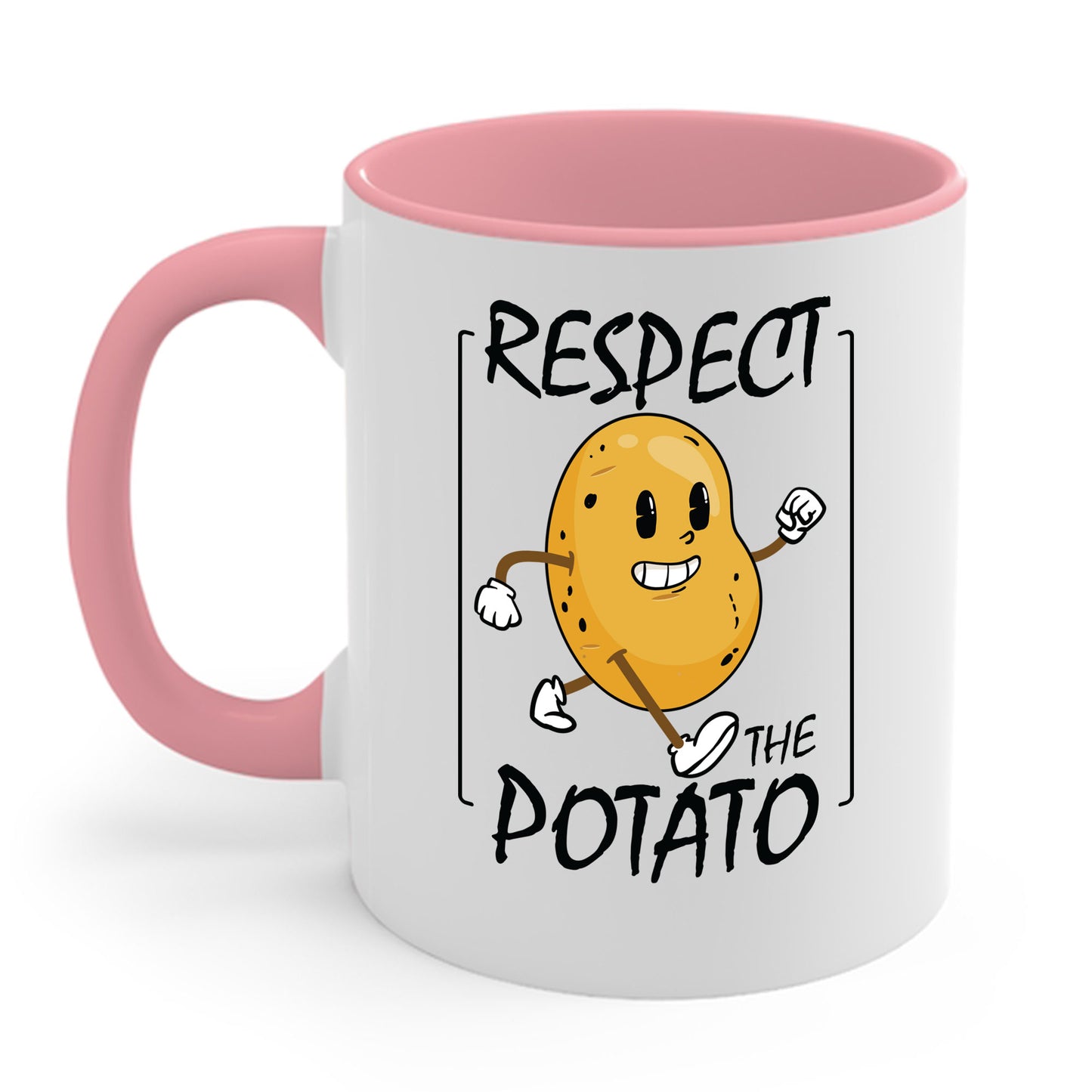 Funny Respect The Potato Gift Men Cute Root Vegetable Lovers Vegan Coffee Mug For Men Women