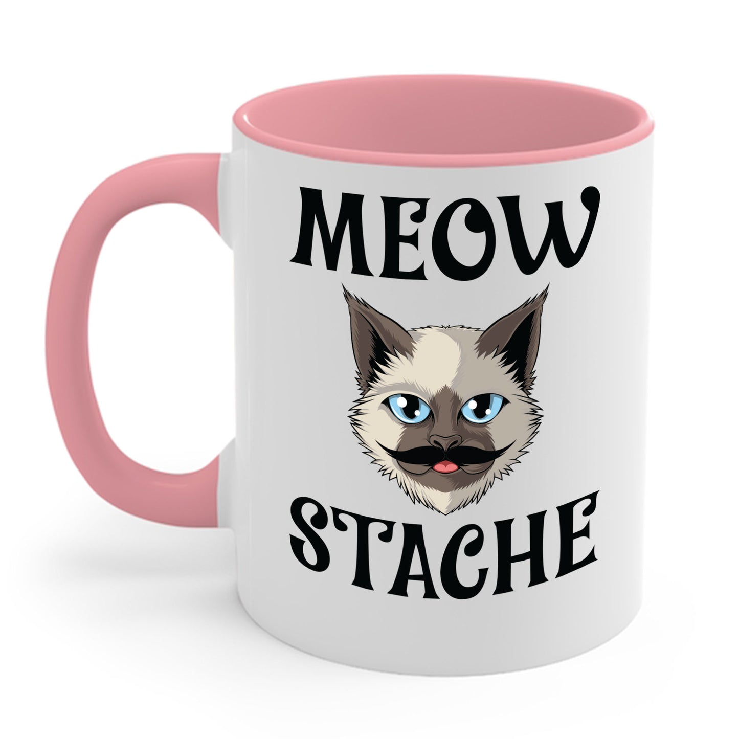 Meowstache Cat Mustache Moustache Beard Bearded Kitten Lovers Coffee Mug For Men Women