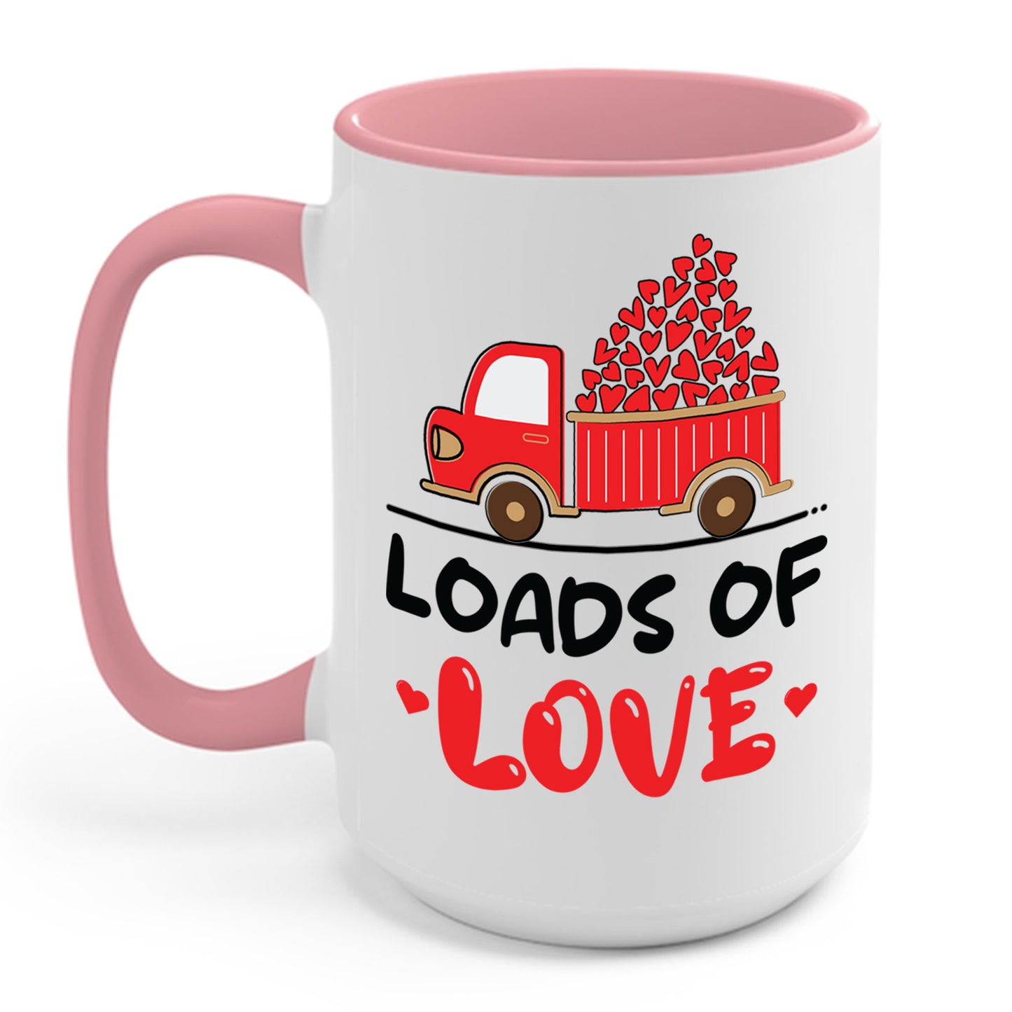 Funny Loads of Love Tractor Cute Valentines Day Truck Coffee Mug