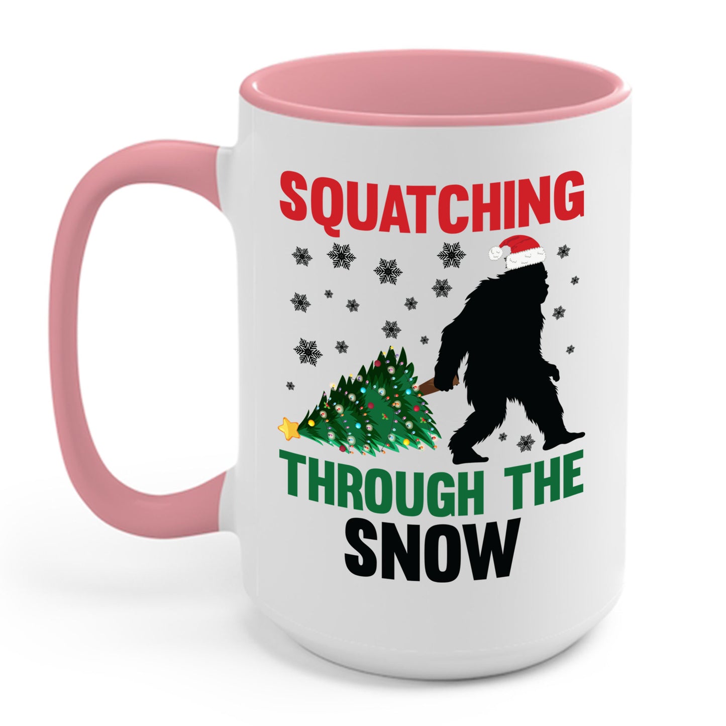 Squatching Through The Snow Funny Bigfoot Christmas Sasquatch Coffee Mug