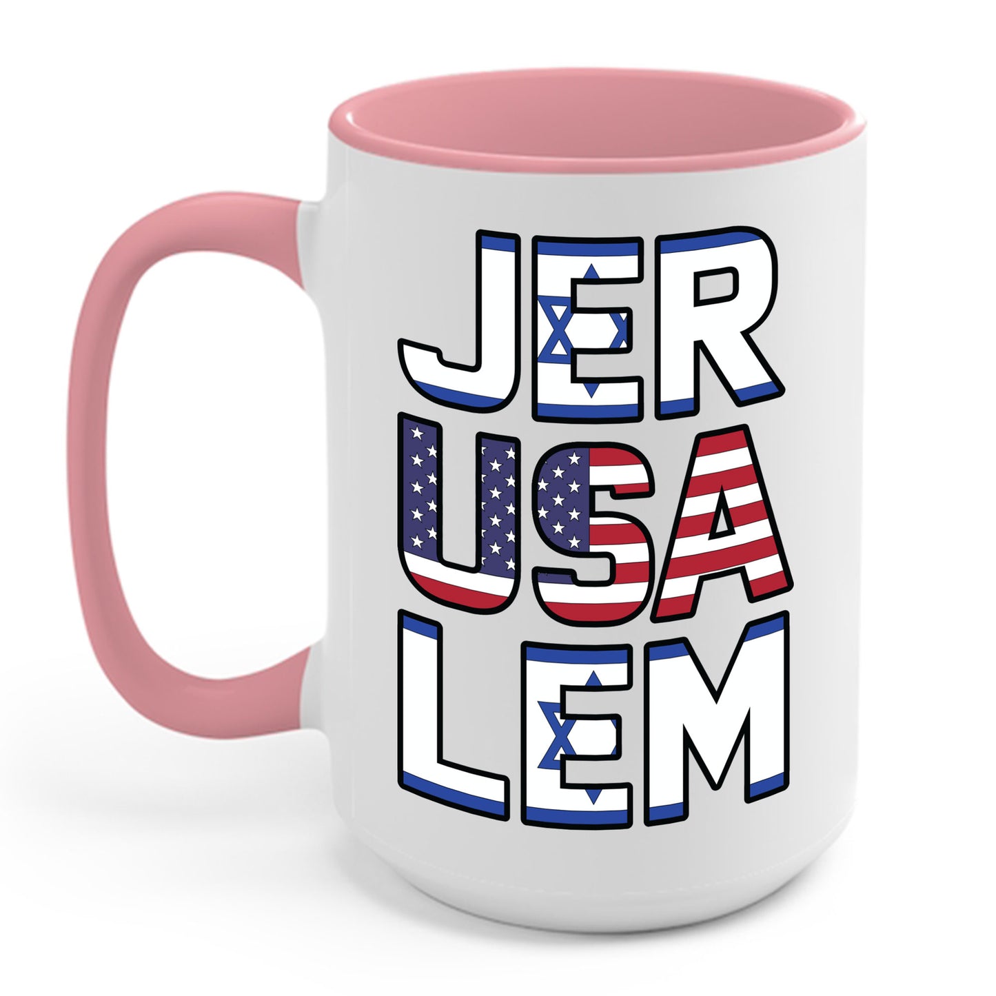 Jerusalem City Usa Israel Flag Jewish Support Jerusalem Coffee Mug For Men Women